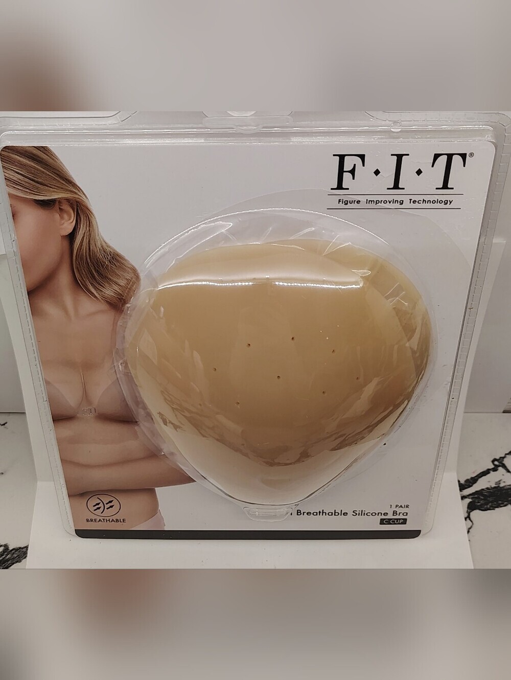 FREE w/ Purchase FIT Breathable Silicone Adhesive Bra Cups - Nude C Cup NWT